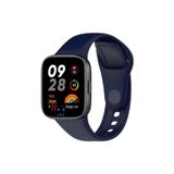 Xiaomi Redmi Watch 3 ile Uyumlu Klasik Silikon Kordon Akıllı Saat Bileklik Kordonu Lacivert