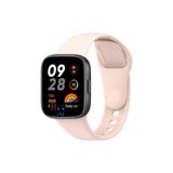 Xiaomi Redmi Watch 3 ile Uyumlu Klasik Silikon Kordon Akıllı Saat Bileklik Kordonu Pembe
