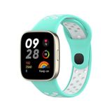 Xiaomi Redmi Watch 3 Spor Delikli Kordon - Turkuaz-beyaz