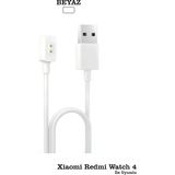 Xiaomi Redmi Watch 4 Uyumlu Şarj Cihazı Aleti Kablosu Akım Koruma Hızlı Şarj - Beyaz