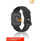 Xiaomi Redmi Watch 5 Active / Redmi Watch 5 Lite Uyumlu Leopar Desenli Silikon Kordon - Siyah