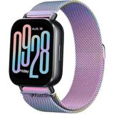 Xiaomi Redmi Watch 5 Active / Watch 5 Lite Uyumlu 22MM Örgü Metal Hasır Manyetik Akıllı Saat Kordonu - Redmi Watch 5 Active / Lite - Gökkuşağı