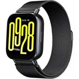 Xiaomi Redmi Watch 5 Active / Watch 5 Lite Uyumlu 22MM Örgü Metal Hasır Manyetik Akıllı Saat Kordonu - Redmi Watch 5 Active / Lite - Siyah