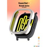 Xiaomi Redmi Watch5 Active Uyumlu Işıltılı Parlak Taşlı Diamond Kasa Koruyucu - Gümüş - Redmi Active 5