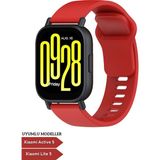 Xiaomi Redmi Watch5 Active/lite Kordon Akıllı Saat Bileklik Kordonu Yumuşak Silikon Kayış - Kırmızı - Redmi Watch 5 Active