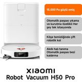 Xiaomi Robot Vacuum H50 Pro Robot Süpürge White