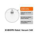 Xiaomi Robot Vacuum S40 Beyaz Akıllı Robot Süpürge 10000 Pa Emiş Gücü ile Etkili Temizlik