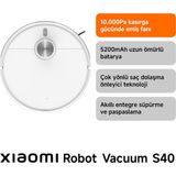 Xiaomi Robot Vacuum S40 Robot Süpürge White