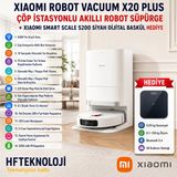 Xiaomi Robot Vacuum X20 Plus Beyaz + Xiaomi Akıllı Baskül Hediye