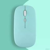 Xiaomi Tablet Şarj Edilebilir Sessiz Mouse Bluetooth + 2.4Hz Wifi Kablosuz Mouse Fare - Turkuaz