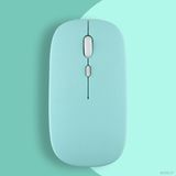 Xiaomi Tablet Şarj Edilebilir Sessiz Mouse Bluetooth + 2.4Hz Wifi Kablosuz Mouse Fare - Turkuaz