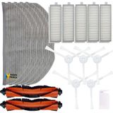 Xiaomi Uyumlu Mijia G1 Mjstg1 Robot Süpürge 2 Rulo 5 Yan Fırça 5 Hepa Filtre 5 Paspas Bezi 1 Tarak
