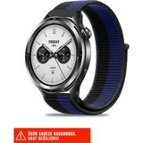Xiaomi Watch S4 - S3 - S1 - S1 Active / S1 Pro / Watch 2 / Watch 2 Pro Uyumlu Hasır Örgü Kordon 22MM - Siyah - Lacivert