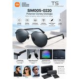 Xiaomits Traveler Polarize Güneş Gözlüğü UV400 TR90 Tac Lens Siyah Çerçeve Unisex Uva ve Uvb Koruma STR004-0120 - Gri