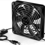 xiaoqijia Sessiz 120mm Fan ile 10 Hız USB 5V Fan DC 12V Fan Oyun PC Fan Taşınabilir Soğutma Fanı Tablet TV Alıcısı Yönlendirici DVR Xbox Bilgisayar Dolabı Bileşen Soğutma