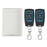XIBANY DC 12 V 4CH Kanal 433 Mhz Kablosuz RF Anahtarı Uzun Menzilli Kablosuz Uzaktan Kumanda Anahtarı DC12V RF Röle Alıcı Modülü Verici Geçiş Anahtarı 1527 Çip Akıllı Ev Otomasyonu (2 Verici ve 1 Alıcı)