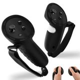 XIHIRCD Meta Quest 3 için Controller Sapları, Silikon Yumuşak VR Denetleyici Sapları, Joystick Kapak, Ayarlanabilir El Kayışlı Koruyucu Kılıf, Kaymaz Oculus Quest 3 Aksesuarı ile Uyumlu, Siyah