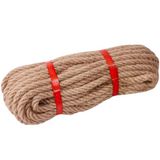 XINSHUNCAN Jüt halat 8 mm 20 m, doğal kenevir ip, 4 ip, kalın jüt ip, bükülmüş, halat, bahçe, el işi için, kendin yap dekorasyon ipi, tırabzan halatı, gemi istifleme ipi, paket ipi