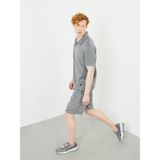Xint Erkek Gri Regular Fit Pamuklu Havlu Sweat Şort - XL