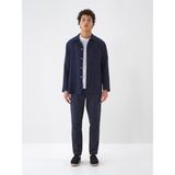 Xint Erkek Lacivert %100 Keten Regular Fit Ceket - 50