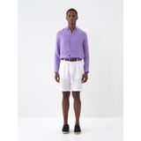 Xint Erkek Lila %100 Keten Regular Fit Gömlek