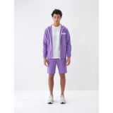 Xint Erkek Lila Pamuk Dokulu Regular Fit Sweat Mont - 2XL