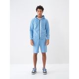 Xint Erkek Mavi Pamuk Dokulu Slim Fit Sweat Mont