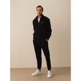 Xint Erkek Siyah Pamuk Dokulu Slim Fit Sweat Mont - 2XL