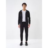 Xint Erkek Siyah Pamuk Dokulu Slim Fit Sweat Mont