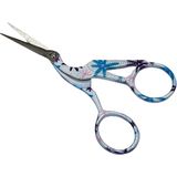 XINYI Nakış Dikiş Makası Leylek Desenli Baskılı mk-lm-101224 Beyaz - Mavi