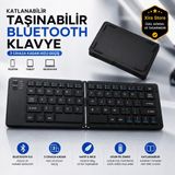 Xira Katlanabilir Bluetooth Kablosuz Klavye – 3 Cihaz Bağlantılı, Ios Android Windows Uyumlu, Ultra Ince Taşınabilir