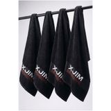 XJIM 4'lü %100 Pamuk Siyah Spor Sporcu Havlusu 30x100 Fitness Antrenman Gym Golf Boks Havlusu