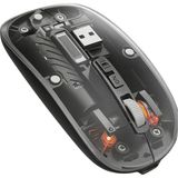 Xkın XK-M01 Şeffaf Kapaklı Kablosuz Mouse | Bt + 2.4g Çift Bağlantı | Şarjlı Sessiz Mouse | Ofis – Pc – Mac – iPad Uyumlu