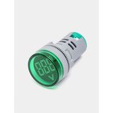 Xkoren 22 mm 24-550V Led'li Yeşil Voltmetre (10 Adet) - Sinyal & Butonlar - Şeffaf