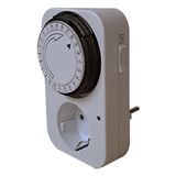 XKOREN Priz Tipi Mekanik Analog Zaman Saati 24 Saat Günlük Programlama 15 Dk Zaman Aralığı Tak Kullan 3500W 220-240V
