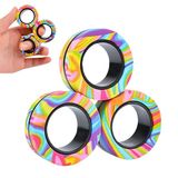 XKSOCT Anti-Stres Fidget Oyuncakları, Manyetik Yüzükler Fidget Oyuncakları, Sihirli Parmak Yüzük Oyuncak Setleri, Fidget Mıknatıs Yüzük Paketi Yetişkinler İçin Harika Hediye Gençler Çocuklar