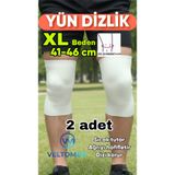 XL Beden Yün Dizlik Isıtır Sıcak Tutar Destekler Unisex Giyilen Model 1 çift
