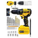 XL Boy XL5800 10Ah 13 Mm Çelik Mandren Darbeli Çift Akülü Vidalama Çelik Şanzuman Şarjlı Matkap