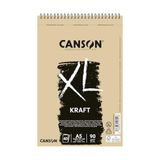 Xl Kraft Eskiz ve Resim Defteri, Spiralli, 40 Sayfa, A5, Brun, 90G - 1