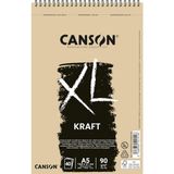Xl Kraft Eskiz ve Resim Defteri, Spiralli, 40 Sayfa, A5, Brun, 90G - -- - Option-1