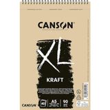 Xl Kraft Eskiz ve Resim Defteri, Spiralli, 40 Sayfa, A5, Brun, 90G - Standart