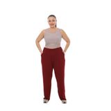 Xl Modam Kadın Büyük Beden Türlü Viskon Baharlık Yazlık Bordo Pantolon