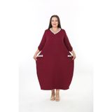 XL Modam KADIN LİKRALI VİSKON ŞERİTLİ BÜYÜK BEDEN ELBİSE