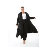 XL Modam KADIN LİKRALI VİSKON SİYAH BÜYÜK BEDEN HIRKA