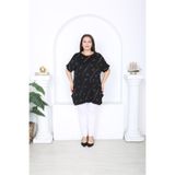 XL Modam KADIN LİKRALI VİSKON TAŞLI SİYAH BÜYÜK BEDEN TUNİK