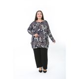 XL Modam KADIN YÜNLÜ VİSKON LİKRALI DESENLİ BÜYÜK BEDEN TUNİK