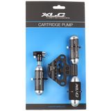 XLC Co2 Set M03 3x16G Yedekli Adaptörlü Hava Tüpü Seti Bisiklet Aksesuarları, Çok Renkli