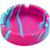 Xlift Silikon Küllük Bükülebilir, Isıya Dayanıklı Kül Tablası (Bordo Mavi) - Bordo - Mavi