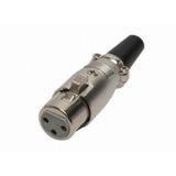 Xlr Konnektör - 3 Pin - Dişi - Kelepçeli