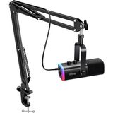 Xlr/usb Oyun Mikrofonu Seti, Akış Podcasting Için Dinamik Pc Mikrofonu, Bom Kol Standlı Bilgisayar Rgb Mikrofon Seti, Sessiz Düğmesi, Kulaklık Jakı, Ampligame Ampligame AM8T Ses Kaydı Için